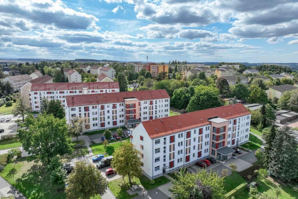 Drei Objekte zum barrierearmen Wohnen für Jung und Alt in der Erich-Weinert-Straße/Eichbuschsiedlung in Stollberg.
