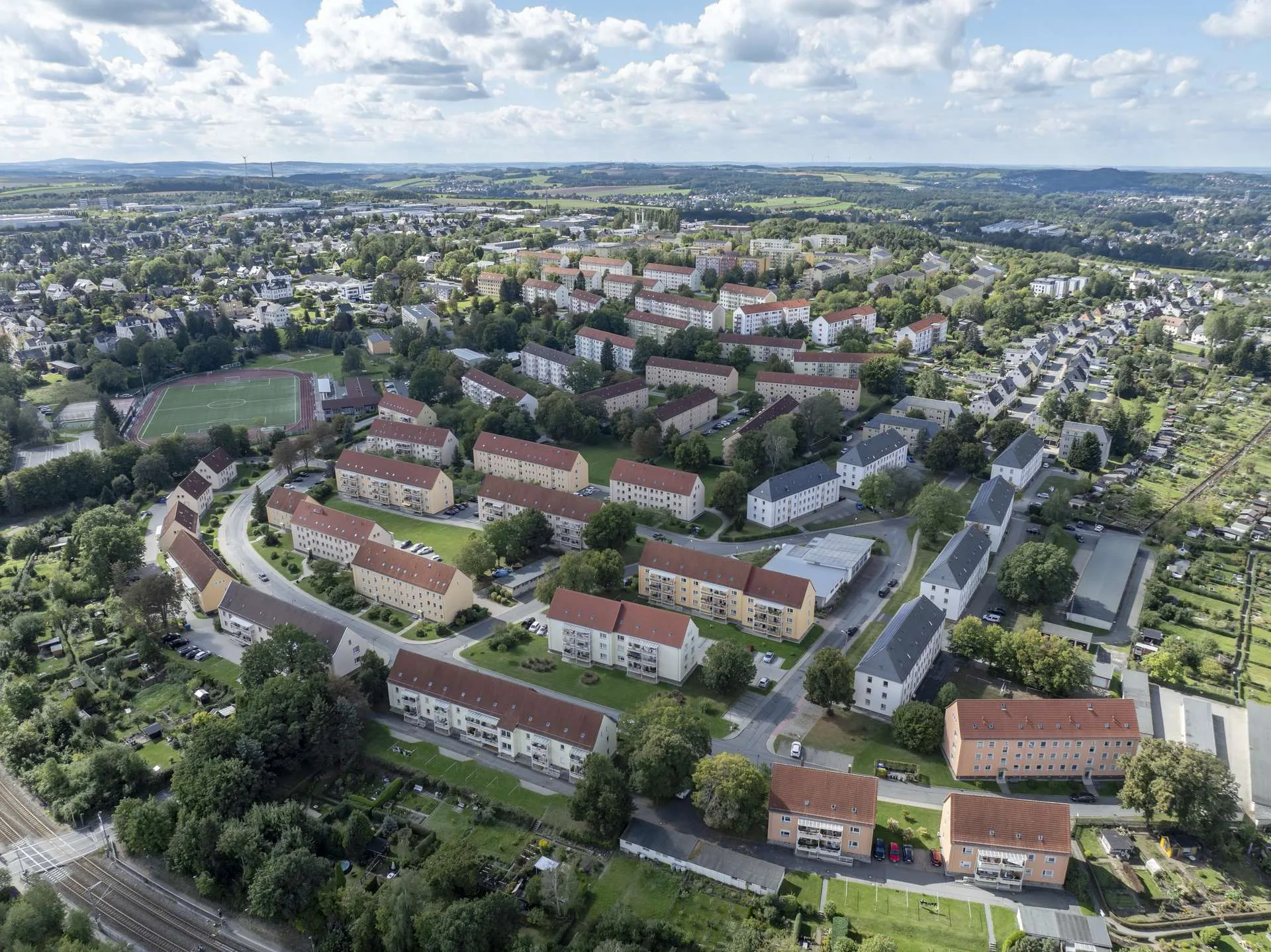 Ansicht des Wohngebietes